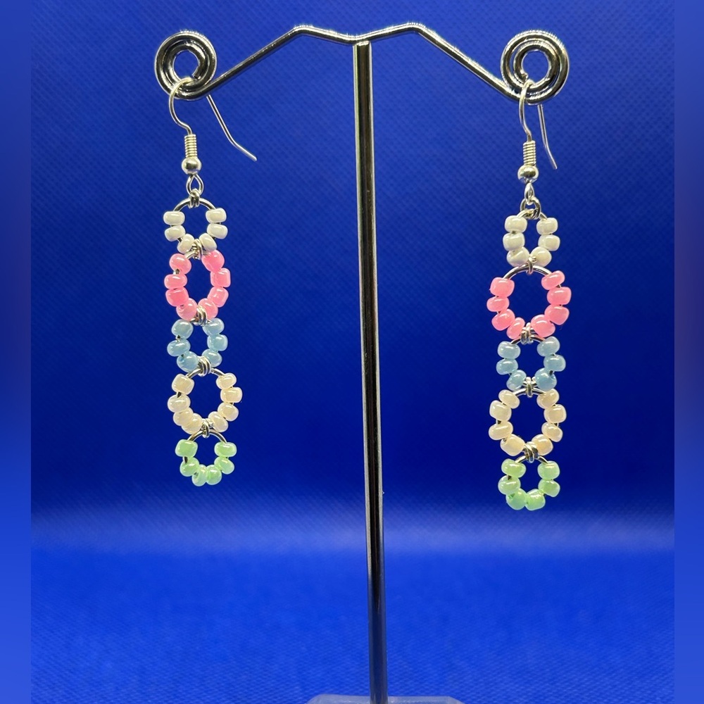 Pastel Colors Beaded Dangles